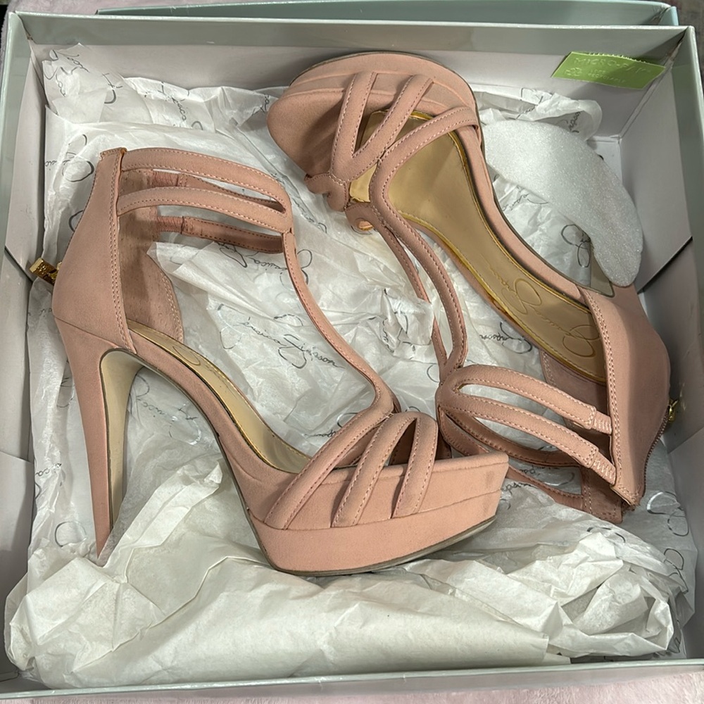 Jessica Simpson blush heels